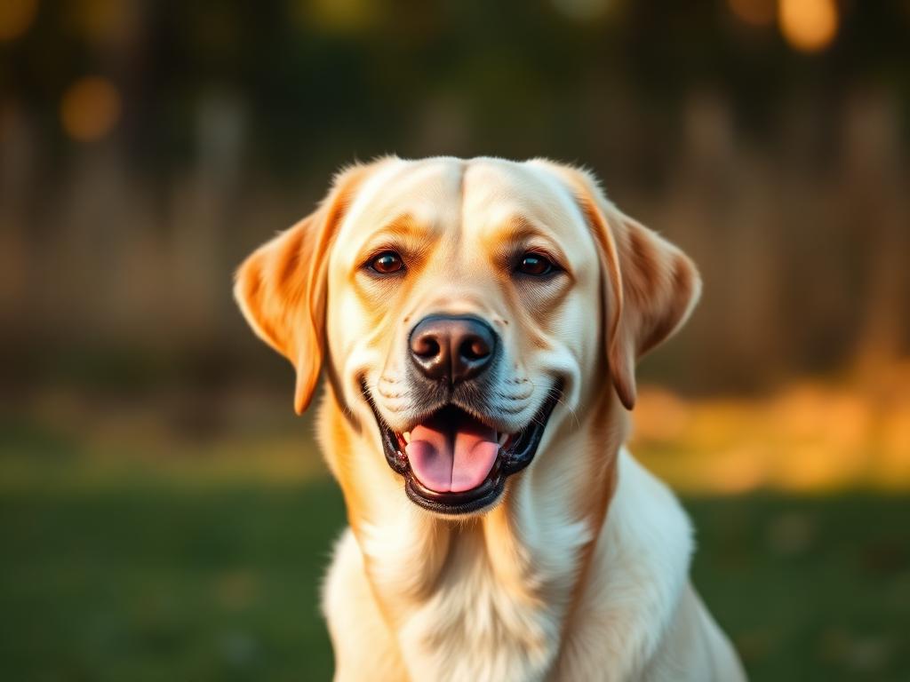 Yellow Labrador Retriever outdoors, the most commonly assessed breed in Dognition's cognitive dataset